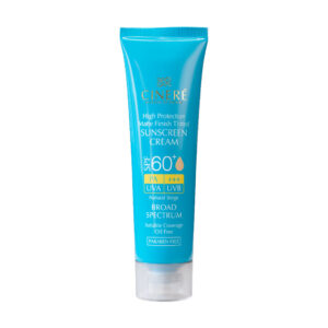 کرم ضد آفتاب رنگی SPF60 سینره فاقد چربی بژطبیعی