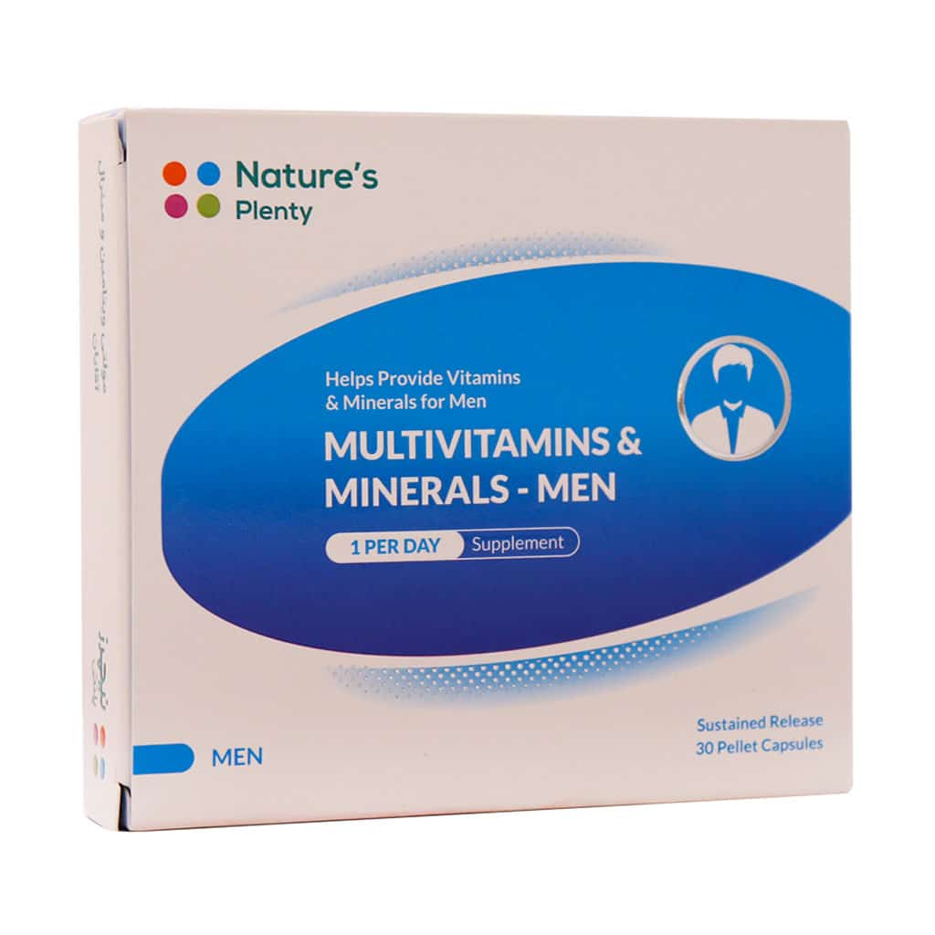 Natures-Plenty-Multivitamins-And-Minerals-For-MEN-Pellet-Capsules (1) کپسول مولتی ویتامین و مینرال آقایان نیچرز پلنتی