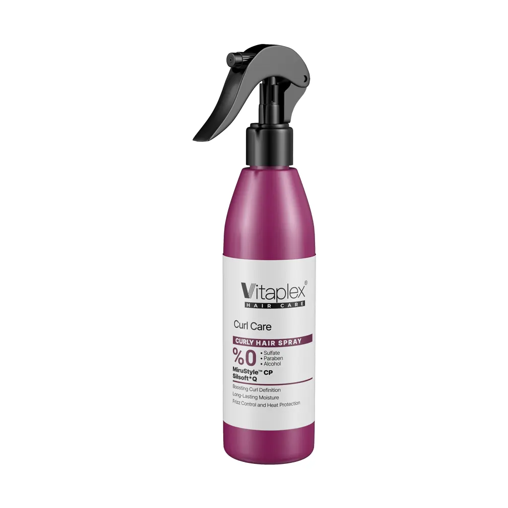 Vitaplex-Curly-Hair-Spray-300-ml اسپری آبرسان و نرم کننده موهای فر ویتاپلکس 300 میلی لیتر - تصویر 1
