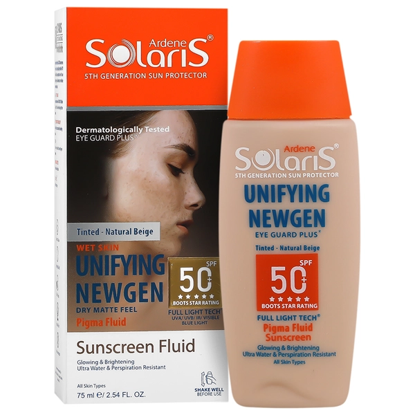 1694527589202581711 فلوئید ضدآفتاب یونی فایینگ نیوژن آردن سولاریس SPF50 - تصویر 1