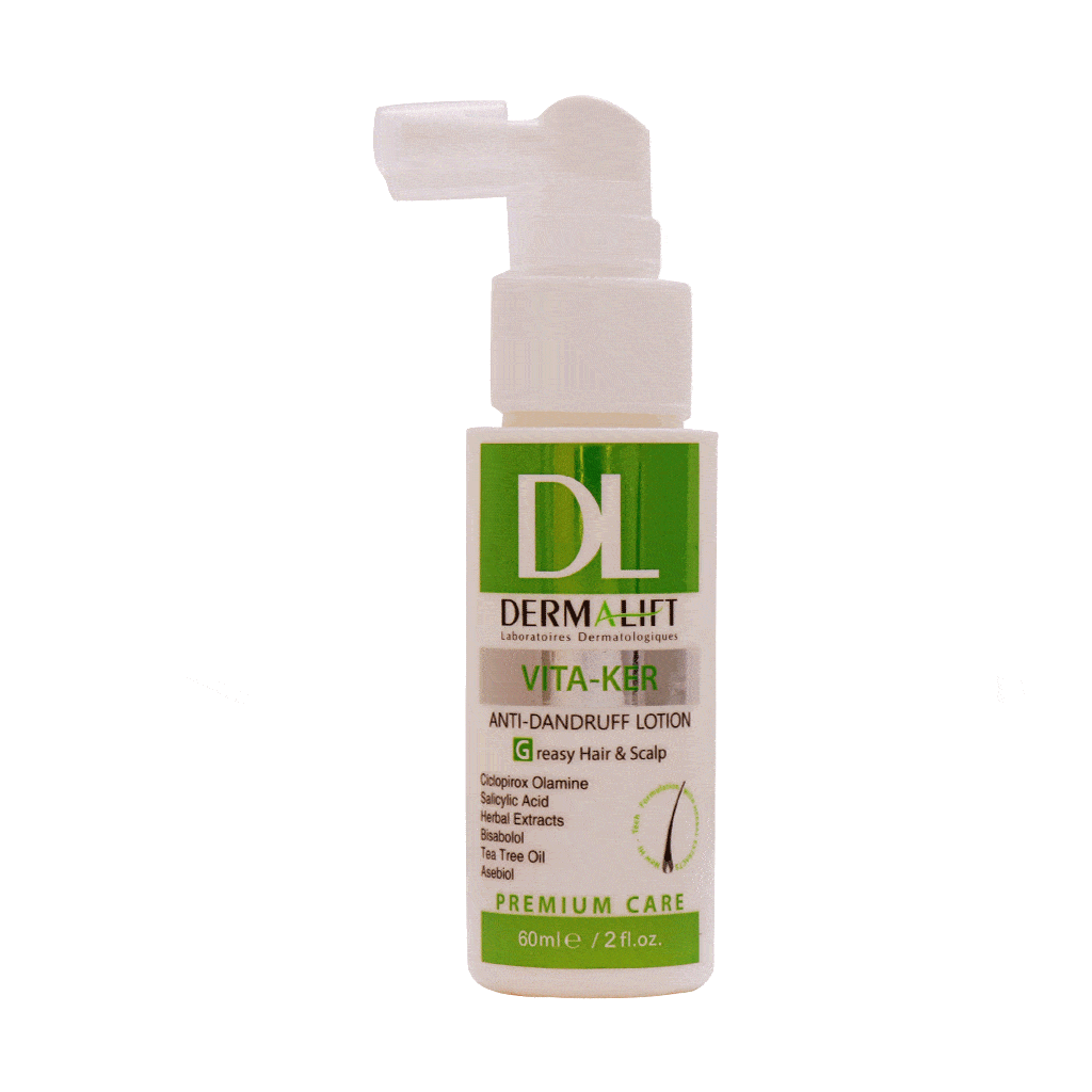 Dermalift-Vita-Ker-Greasy-Anti-Dandruff-Lotion-60-ml لوسیون ضد شوره چرب ویتاکر درمالیفت - تصویر 1