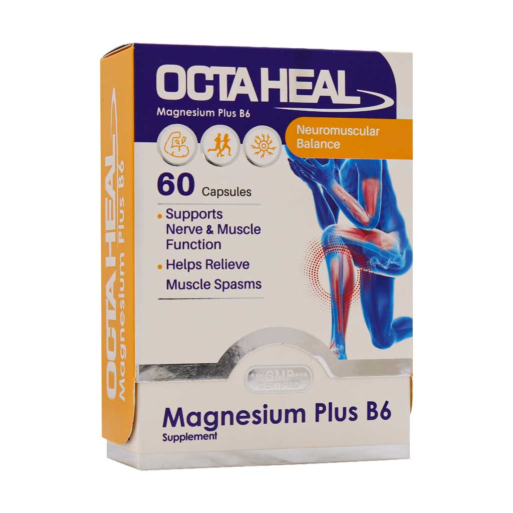 Faran-Shimi-Octaheal-Magnesium-Plus-B6-60-Tablets قرص اکتاهیل منیزیم پلاس B6 فاران شیمی ۶۰ عدد - تصویر 1