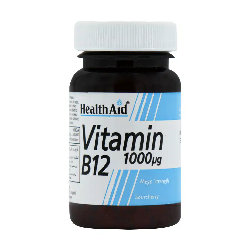 HealthAid-Vitamin-B12-1000-µg-50-Tabs-1.jpg قرص ویتامین B12 هلث اید ۱۰۰۰ میکروگرم ۵۰ عدد - تصویر 1