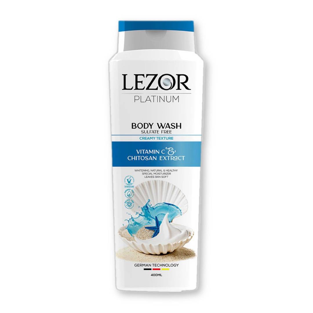 شامپو-بدن-کرمی-بدون-سولفات-ویتامین-سی-و-حاوی-چیتوسان-لزور-LEZOR-مدل-Vitamin-C-Chitosan-Extract-حجم-400-میل-1 شامپو بدن کرمی بدون سولفات لزور حاوی ویتامین سی - تصویر 1